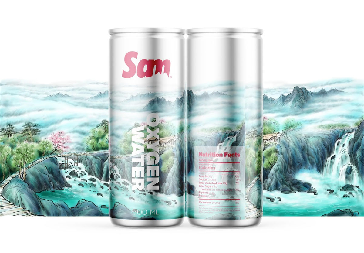 水墨風(fēng)格灌裝礦泉水包裝設(shè)計(jì)(圖3) 水墨風(fēng)格灌裝礦泉水包裝設(shè)計(jì)(圖3)