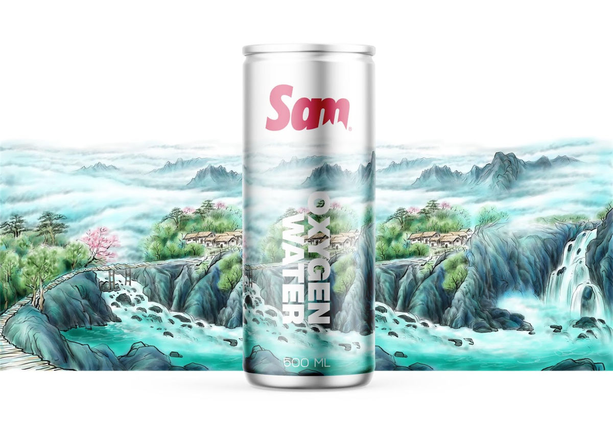 水墨風(fēng)格灌裝礦泉水包裝設(shè)計(jì)(圖2) 水墨風(fēng)格灌裝礦泉水包裝設(shè)計(jì)(圖2)