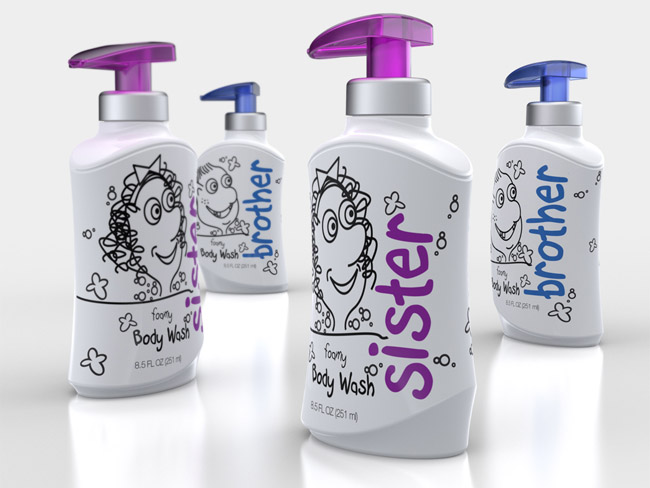 家庭洗護沐浴露產(chǎn)品包裝怎么做(圖1)