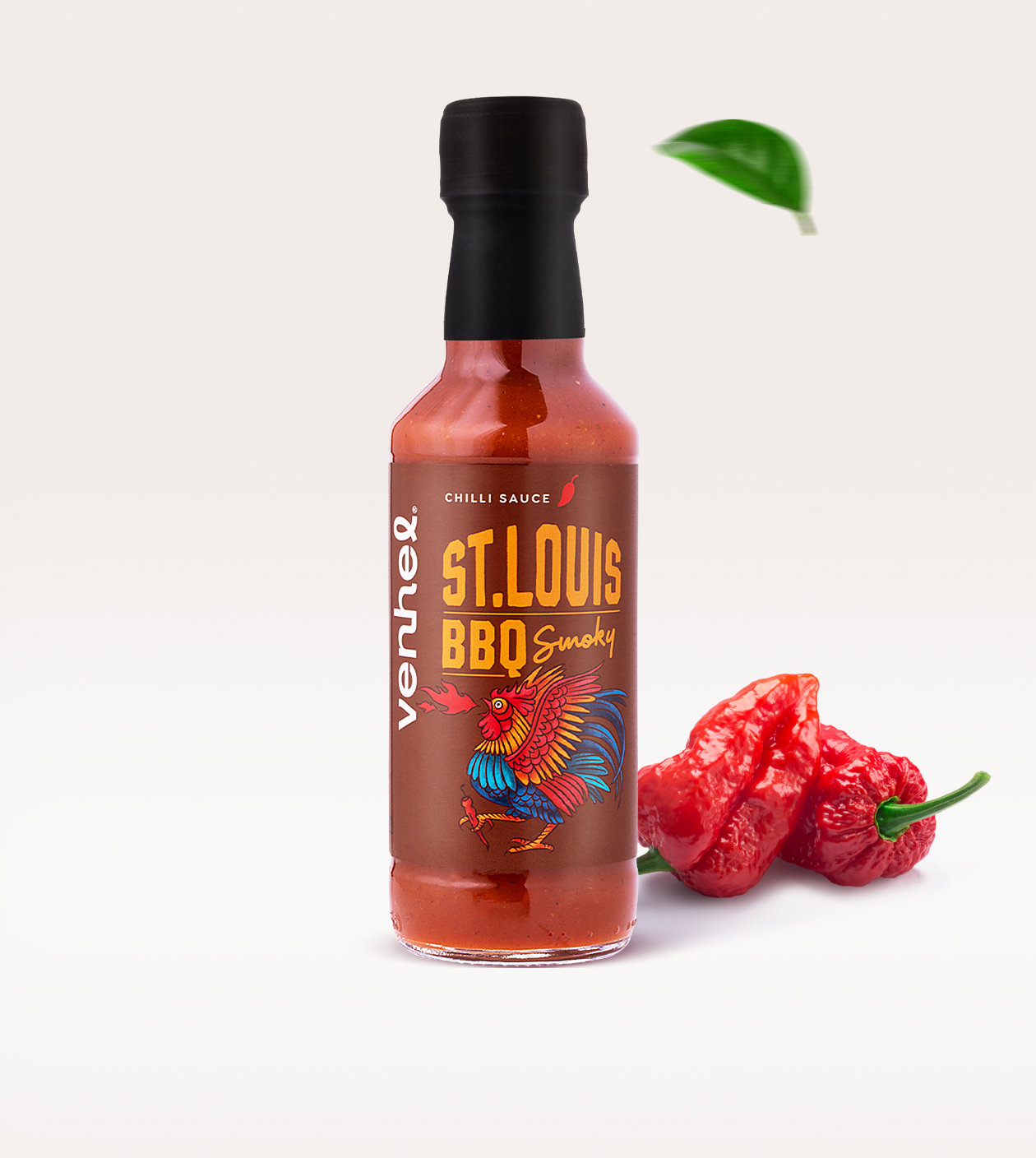 這款辣椒醬用噴火的公雞做為核心視覺(圖8)