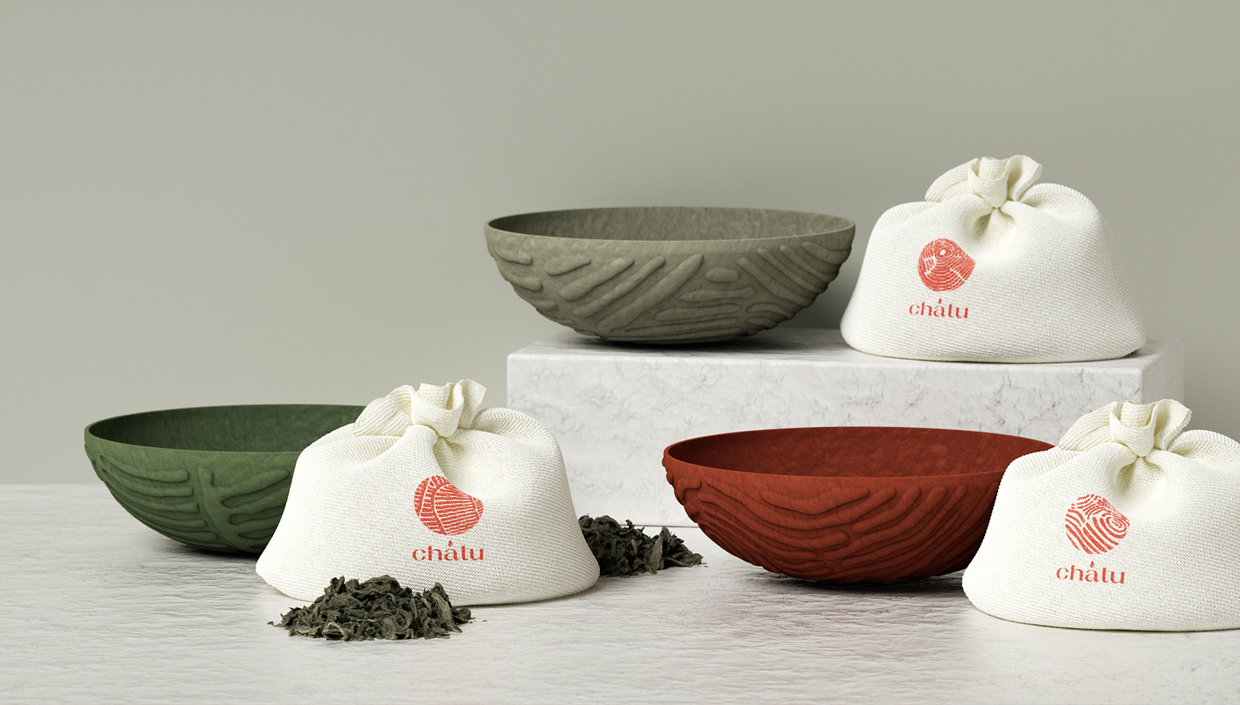 紙漿壓模做的茶葉包裝非常環保(圖7)