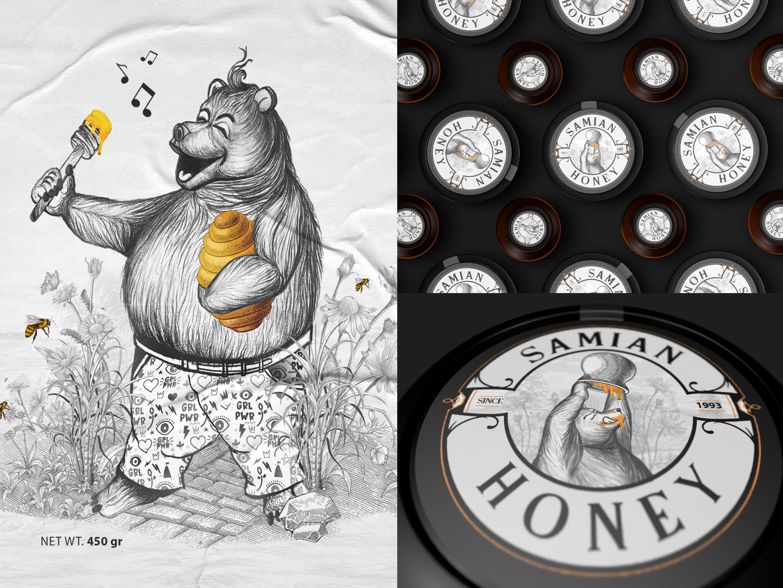 鉛筆素描畫的蜂蜜包裝設(shè)計與眾不同(圖8) 鉛筆素描畫的蜂蜜包裝設(shè)計與眾不同(圖8)