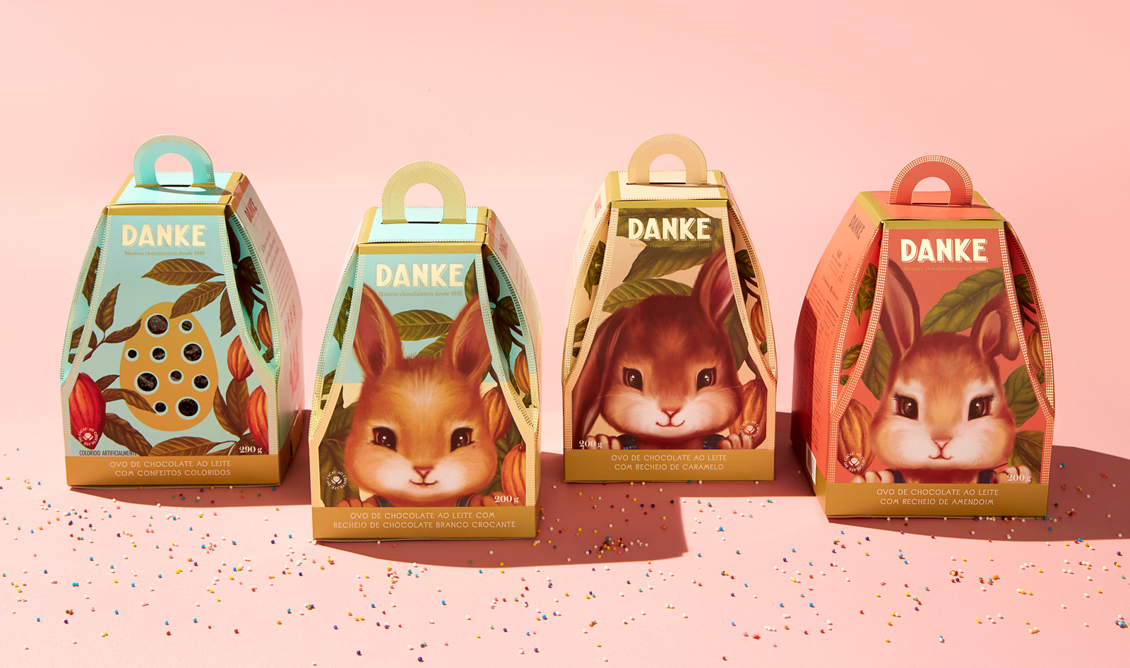 Danke巧克力產品插畫風格包裝設計欣賞(圖7) Danke巧克力產品插畫風格包裝設計欣賞(圖7)
