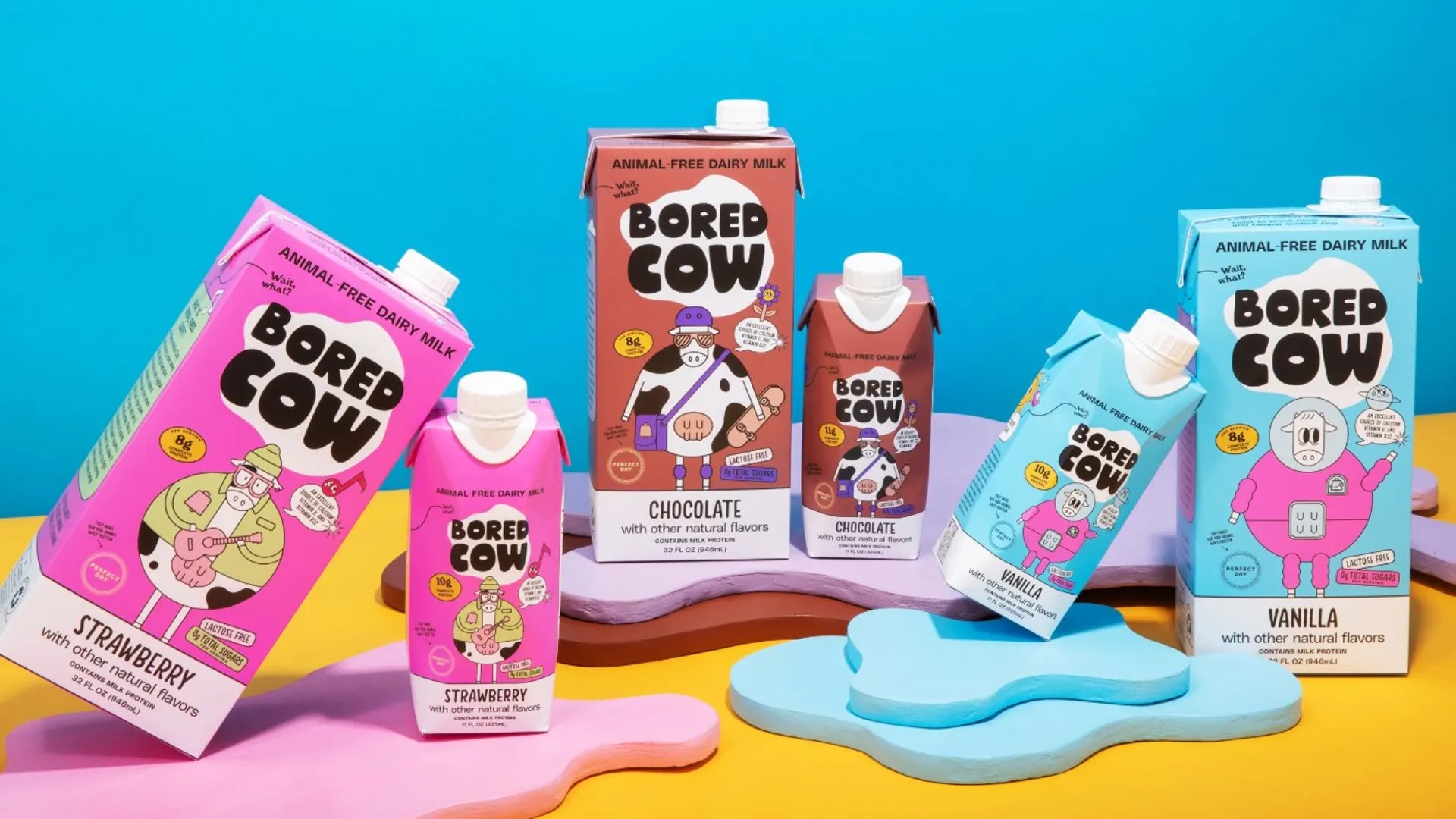 以漫畫風格呈現的牛奶包裝設計(圖1) 以漫畫風格呈現的牛奶包裝設計(圖1)