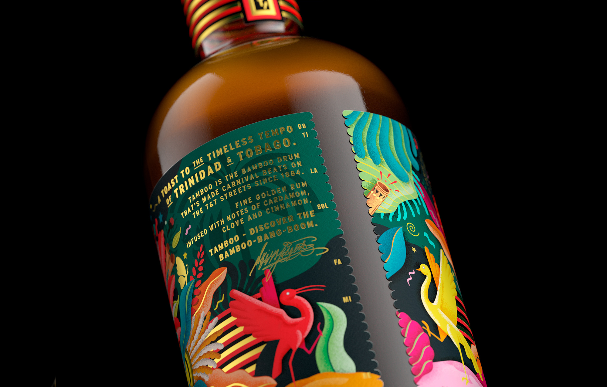 Tamboo朗姆酒包裝設計這樣做賦予品牌一種大膽而充滿活力的態度(圖3) Tamboo朗姆酒包裝設計這樣做賦予品牌一種大膽而充滿活力的態度(圖3)