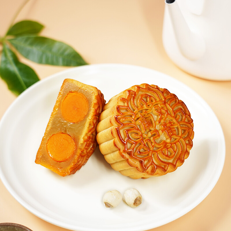 葡記 雙黃白蓮蓉廣式月餅包裝禮盒產品包裝創意設計欣賞(圖3)