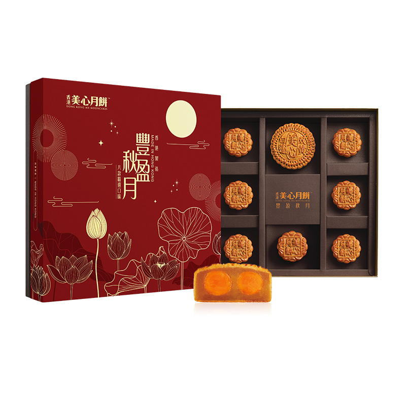 Maxims 美心 豐盈秋月港式月餅 675g 禮盒裝包裝禮盒產品包裝創意設計欣賞(圖1)