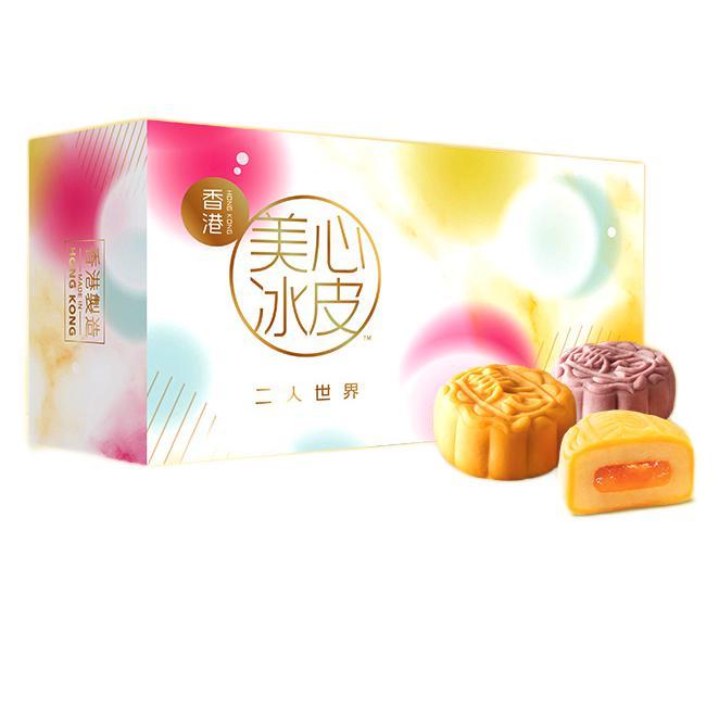 Maxims 美心 二人世界冰皮月餅 混合口味 480g 禮盒裝包裝禮盒產品包裝創意設計欣賞(圖1)