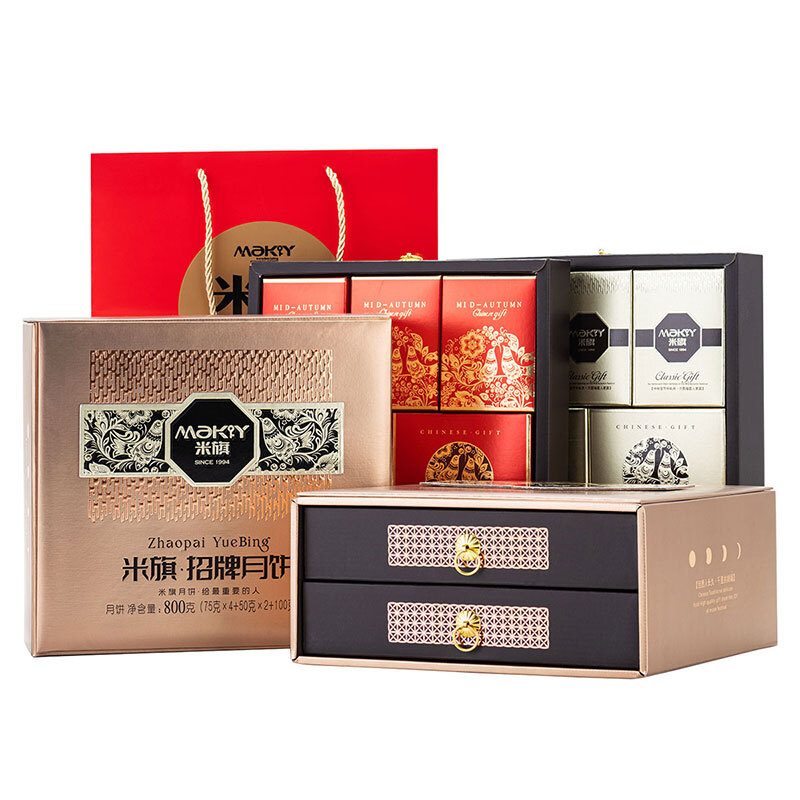MaKY 米旗 招牌月餅 廣式月餅 10餅6味 800g包裝禮盒產品包裝創意設計欣賞(圖1)