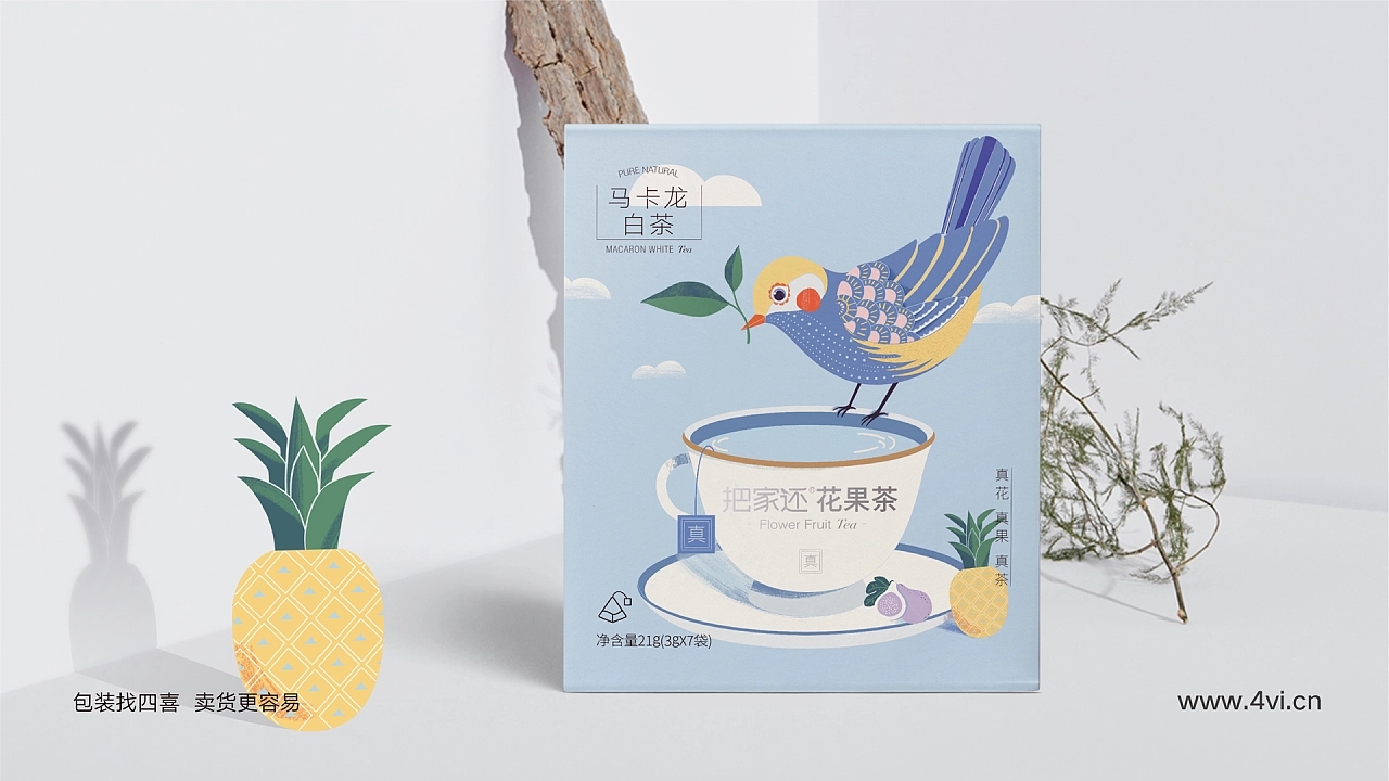 花果茶包裝盒設計這樣做很吸人眼球(圖1) 花果茶包裝盒設計這樣做很吸人眼球(圖1)