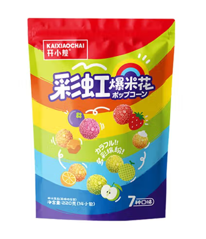 彩虹爆米花包裝袋設計作品欣賞(圖1)