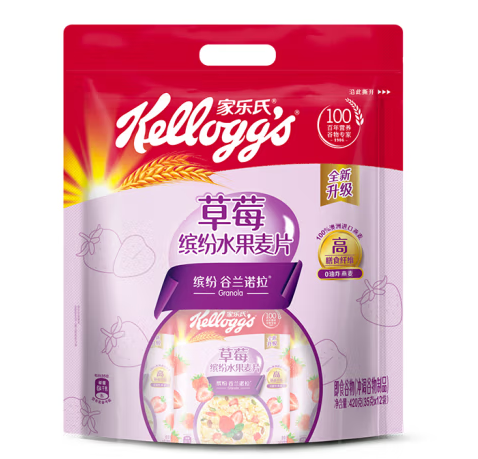 草莓繽紛水果麥片包裝設(shè)計(jì)欣賞(圖1) 草莓繽紛水果麥片包裝設(shè)計(jì)欣賞(圖1)