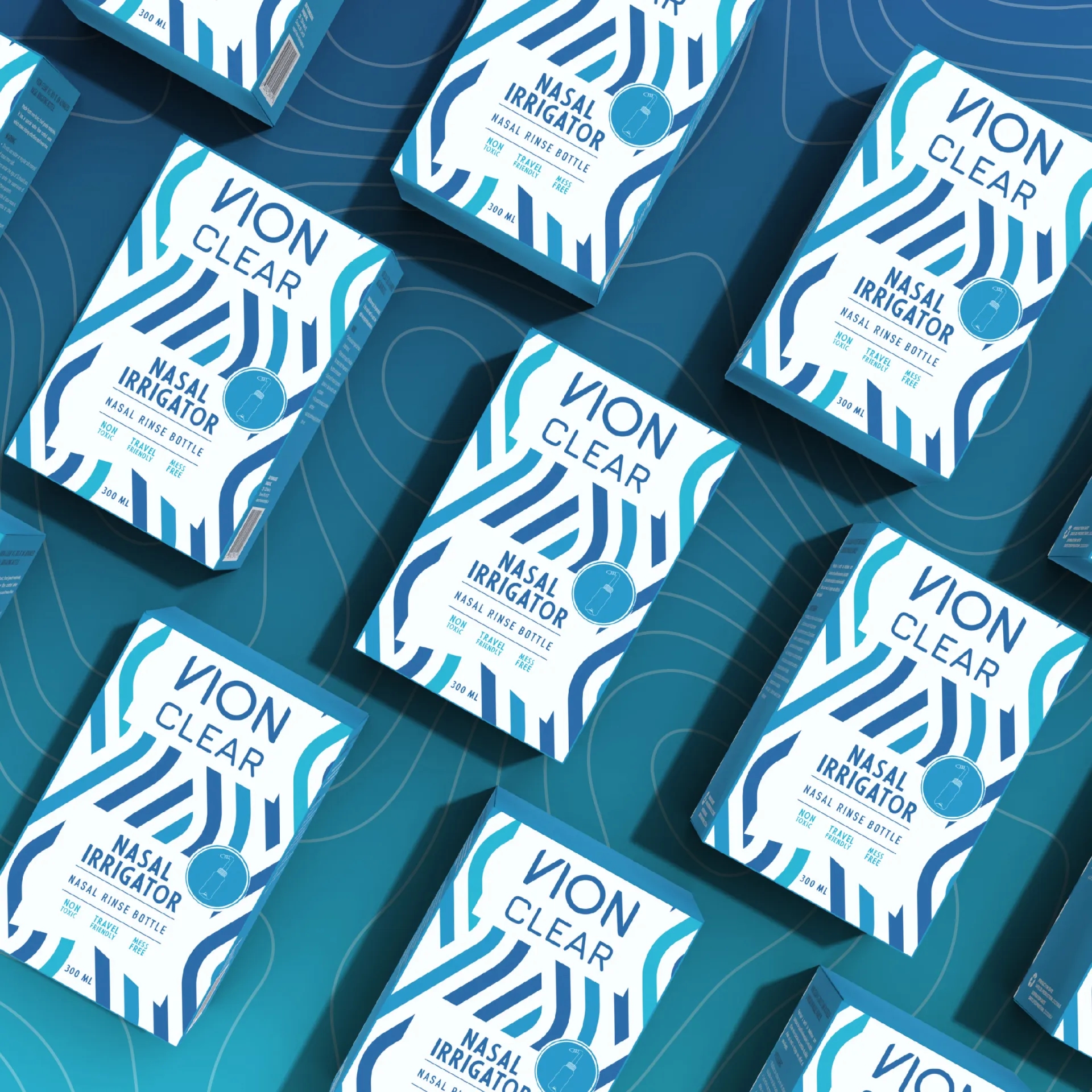 鼻孔沖洗器包裝盒設計作品欣賞(圖1) 鼻孔沖洗器包裝盒設計作品欣賞(圖1)