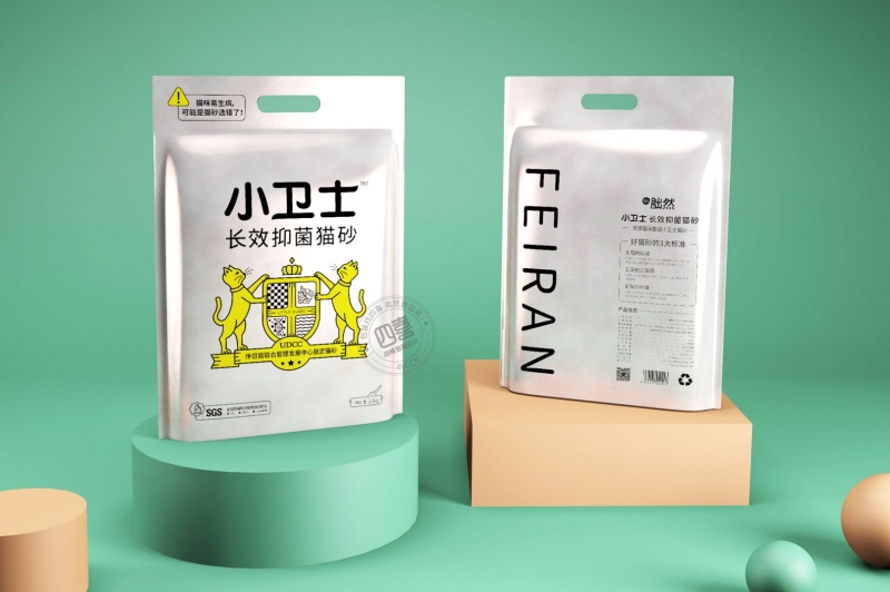 小衛士抑菌貓砂包裝設計品牌設計