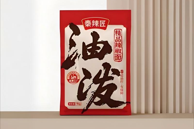 陜西油潑辣子品牌秦辣匠logo與包裝設計