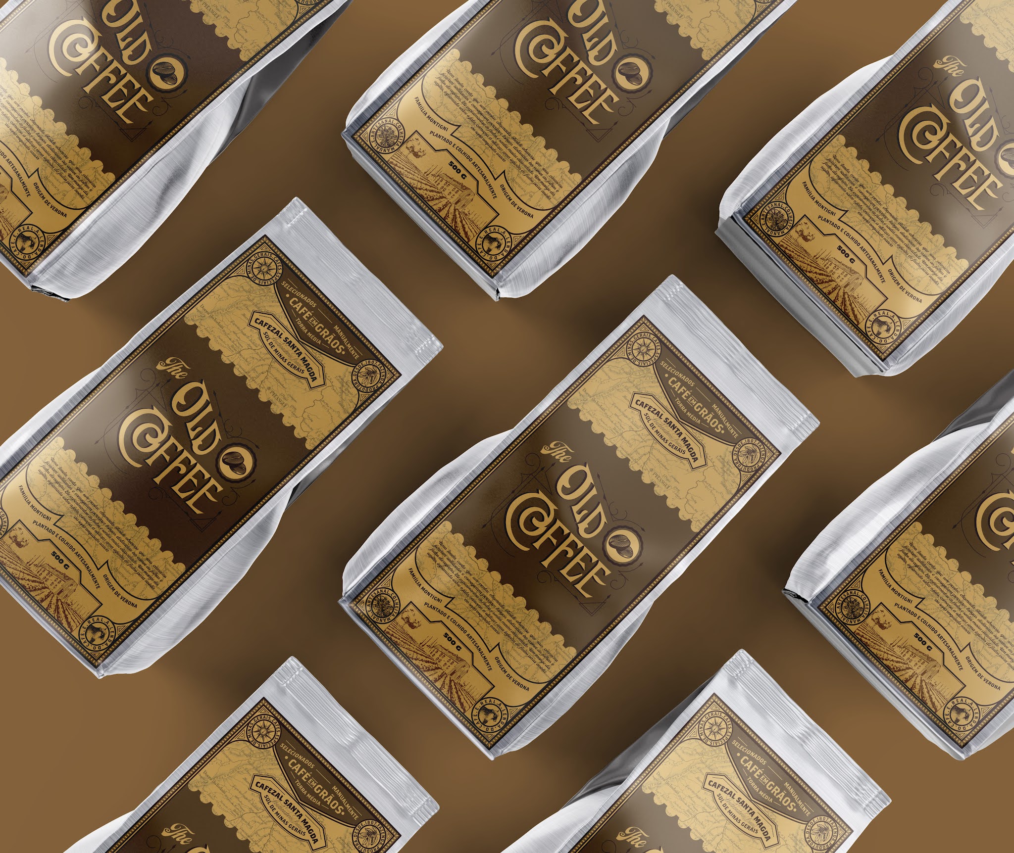 復古咖啡袋包裝設計(圖1) 復古咖啡袋包裝設計(圖1)