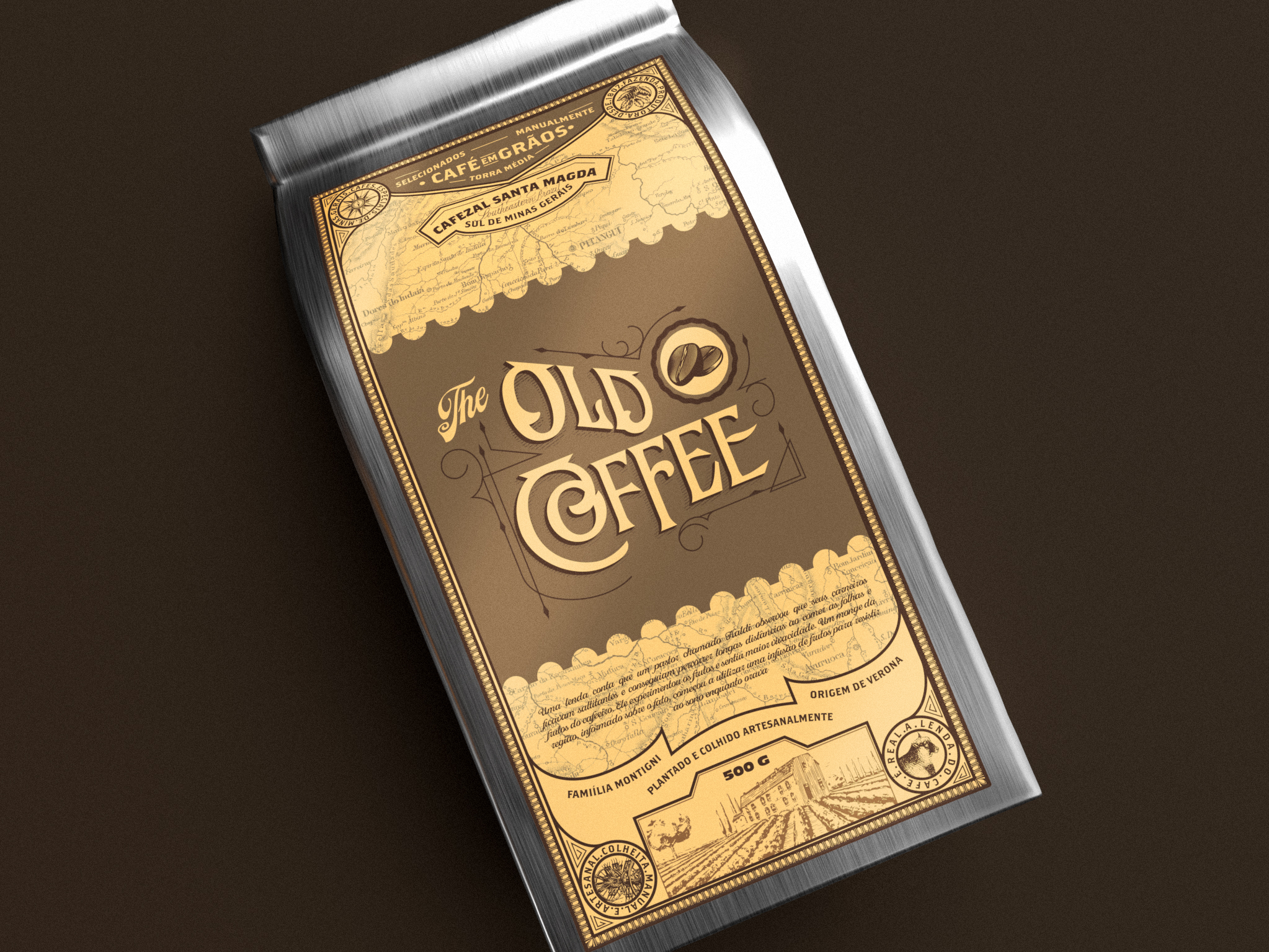 復古咖啡袋包裝設計(圖8) 復古咖啡袋包裝設計(圖8)