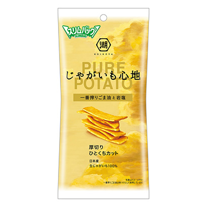 纖薄包土豆切一口最能榨取芝麻油和巖鹽湖池屋點心包裝設計(圖1)