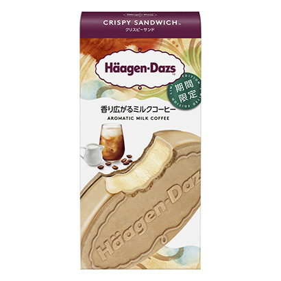 哈根達(dá)斯酥皮三明治香氣擴(kuò)散的牛奶咖啡限時(shí)冰淇淋類包裝設(shè)計(jì)(圖1)