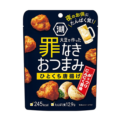 無辜下酒菜一口炸雞蒜醬油湖池屋點心包裝設計(圖1)