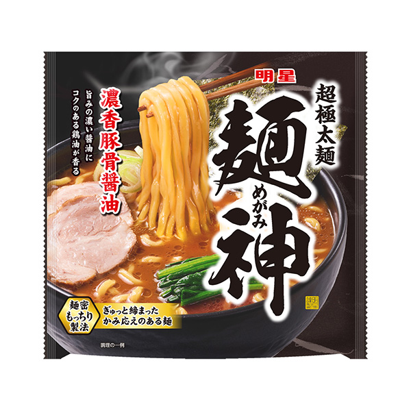 明星面神濃香豬骨醬油明星食品面類包裝設計(圖1) 明星面神濃香豬骨醬油明星食品面類包裝設計(圖1)